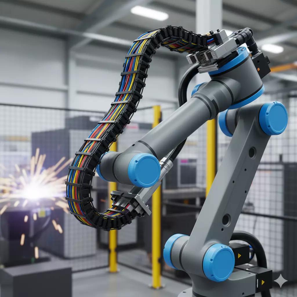 Robotics application with custom cable assembly