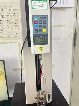Wire harness pull test workflow from production to QC