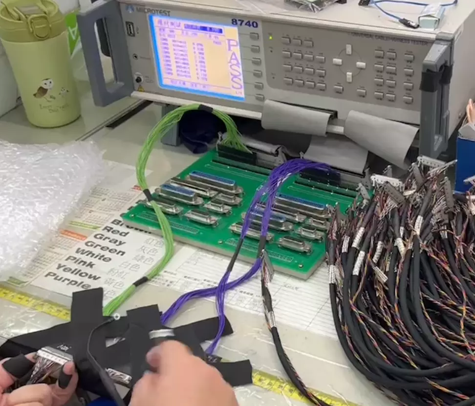 Custom cable assembly electrical continuity testing and quality inspection at NAVITAS