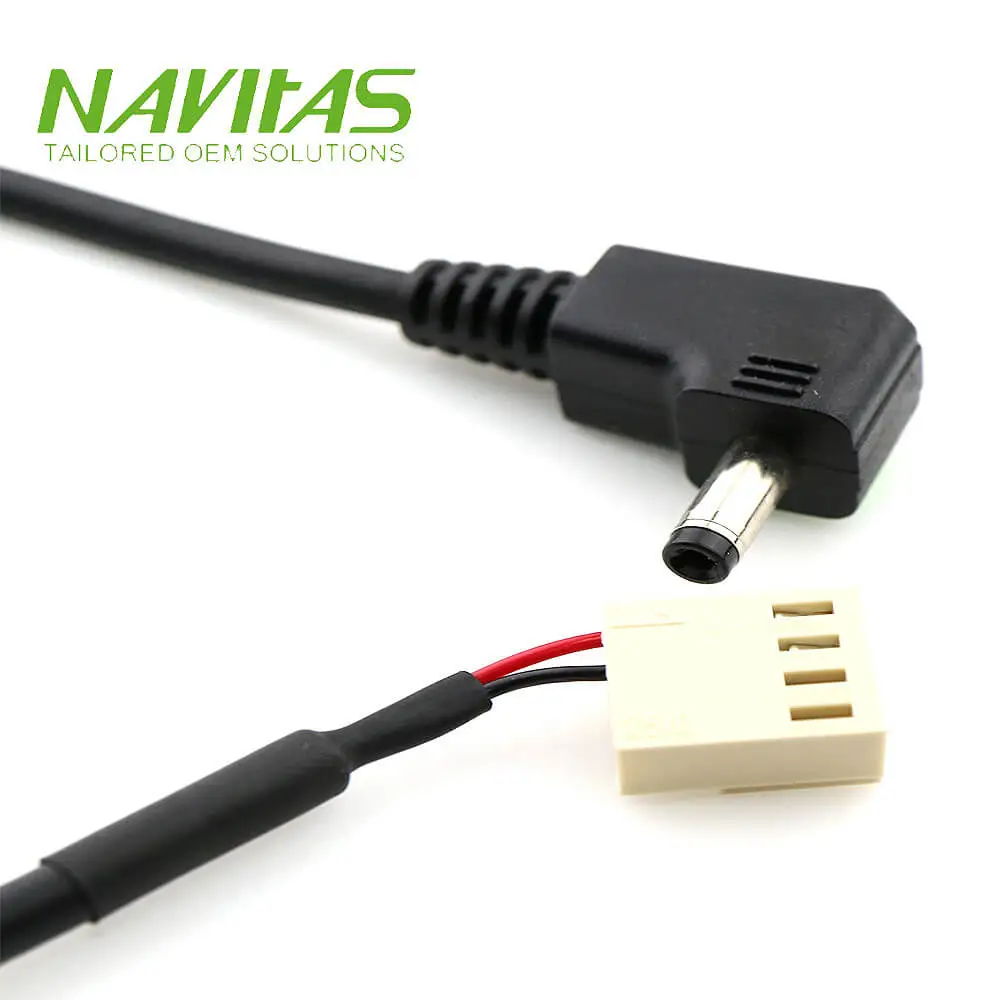 DC Plug 90 Degree Audio Cable Assembly