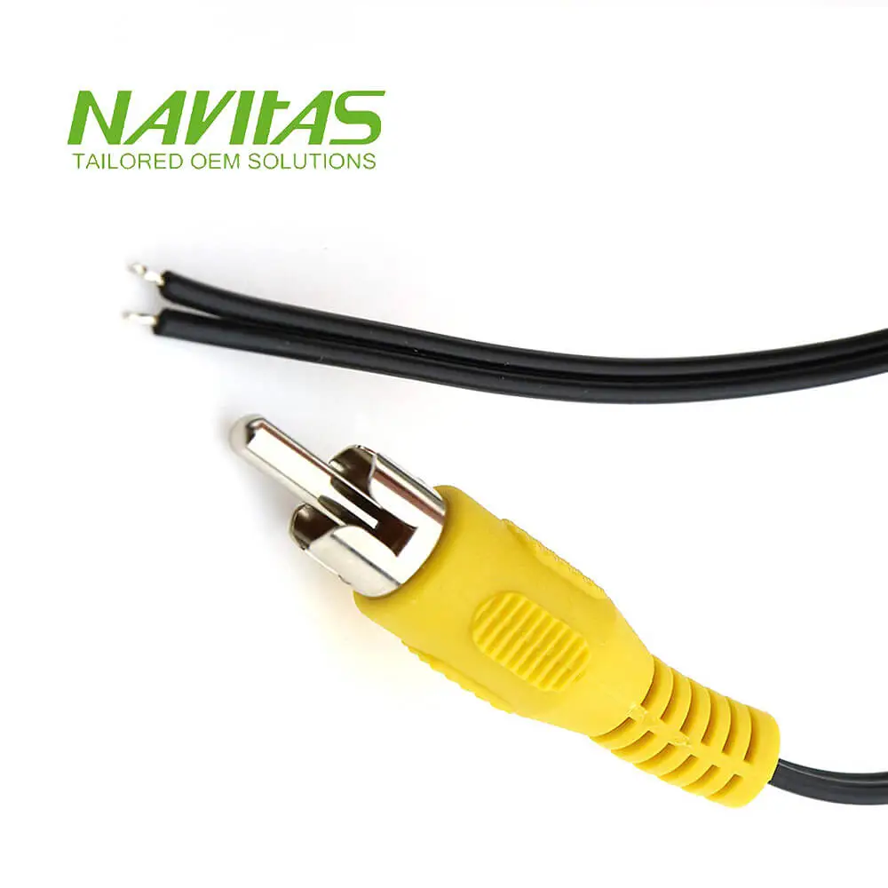 RCA Male Plug PVC Molding Type Connector Audio Cable Assembly