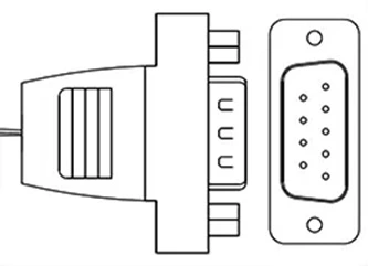 D-Sub 9pin Normal Density Connector Custom Cable Assembly Drawing