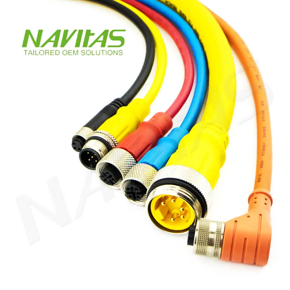 M8 M12 M16 M23 Waterproof Cable Assemblies IP67 IP68