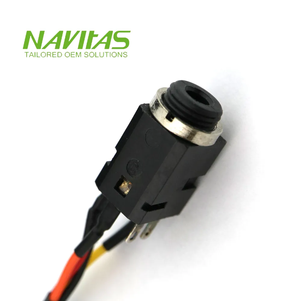 Audio Miniature Jack DC 12V UL-94V0 3.5mm 5 Pin Cable Assembly