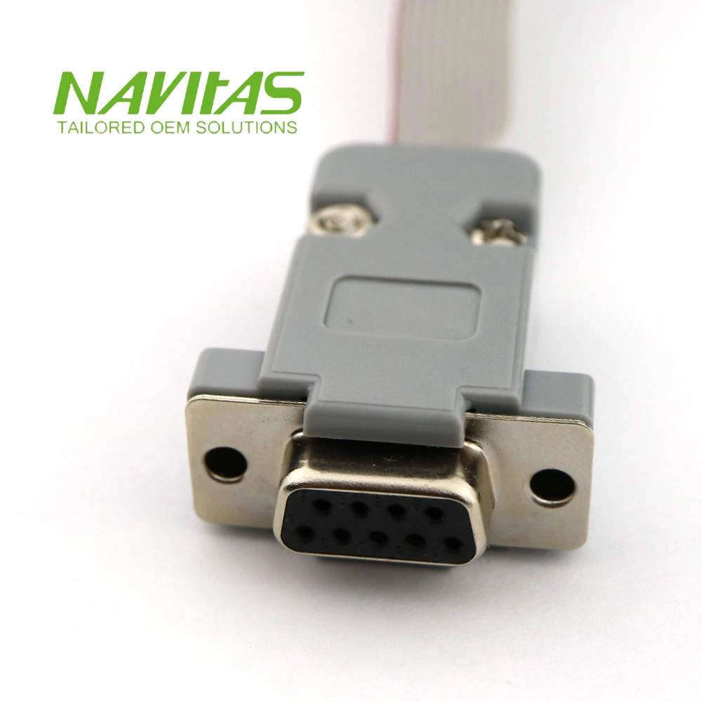 D-sub 9 Pin Grey Plastic Hood Cable Assembly