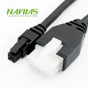 Overmolded cable assembly with strain relief for industrial connector applications